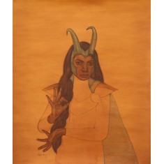 Kiran Aslam, 24 x 27 Inch, Teawash And Pigment On Paper, Figurative Painting, AC-KA-001
